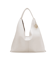 Bolso  Cloe Hobo Maxi Con Charm De Monograma Color Blanco