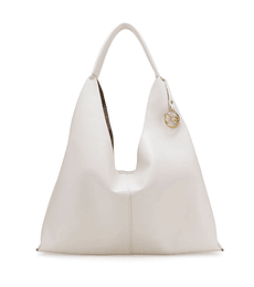 Bolso  Cloe Hobo Maxi Con Charm De Monograma Color Blanco