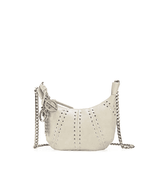 Bolsa Crossbody Cloe Grande Con Estoperoles Color Blanco