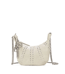 Bolsa Crossbody Cloe Grande Con Estoperoles Color Blanco