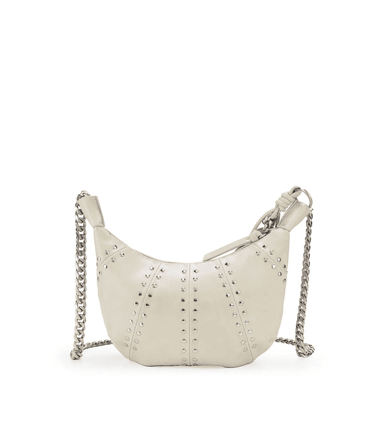 Bolsa Crossbody Cloe Grande Con Estoperoles Color Blanco