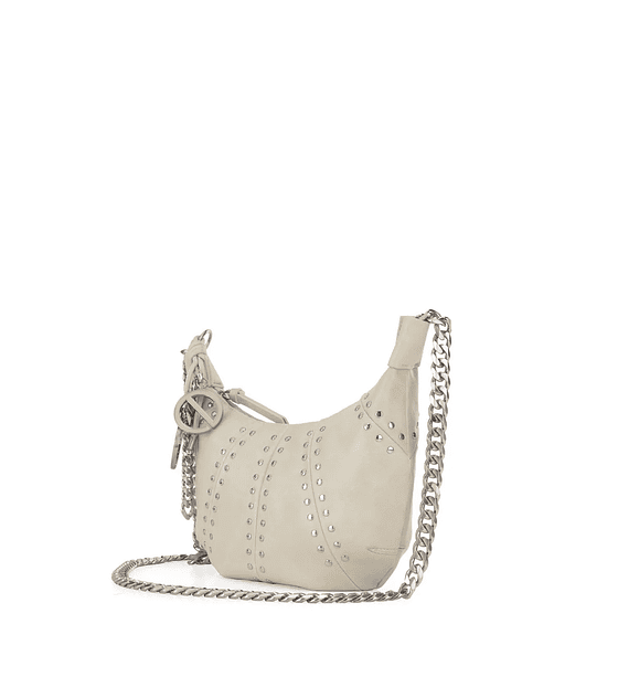 Bolsa Crossbody Cloe Grande Con Estoperoles Color Blanco