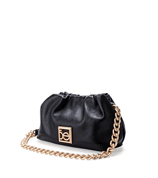 Bolsa Crossbody Chica cloe Con Herraje De Monograma  Negro