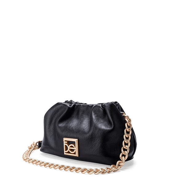 Bolsa Crossbody Chica cloe Con Herraje De Monograma  Negro