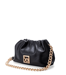 Bolsa Crossbody Chica cloe Con Herraje De Monograma  Negro