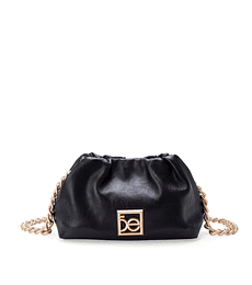 Bolsa Crossbody Chica cloe Con Herraje De Monograma  Negro
