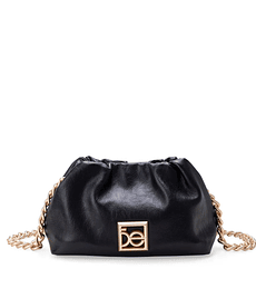 Bolsa Crossbody Chica cloe Con Herraje De Monograma  Negro