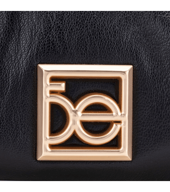 Bolsa Crossbody Chica cloe Con Herraje De Monograma  Negro