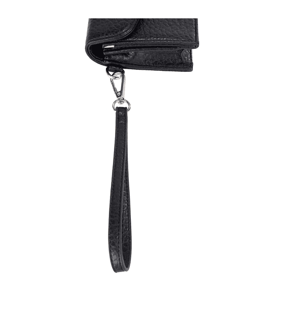 Cartera Flap Grande Con Maneral Desprendible Color Negro