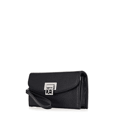 Cartera Flap Grande Con Maneral Desprendible Color Negro