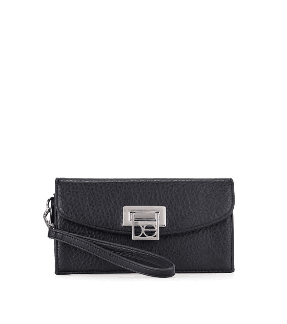 Cartera Flap Grande Con Maneral Desprendible Color Negro
