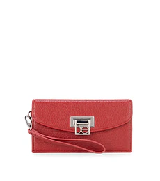 Cartera Flap Grande cloe Con Maneral Desprendible Color Rojo