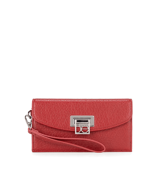 Cartera Flap Grande cloe Con Maneral Desprendible Color Rojo