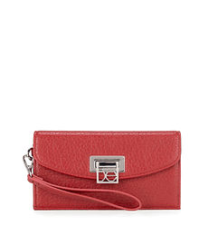 Cartera Flap Grande cloe Con Maneral Desprendible Color Rojo