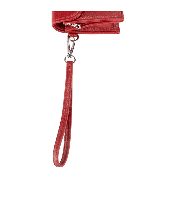 Cartera Flap Grande cloe Con Maneral Desprendible Color Rojo