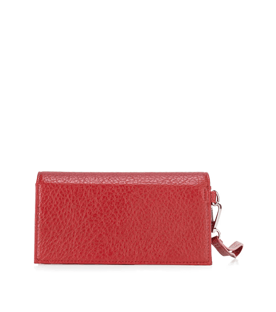 Cartera Flap Grande cloe Con Maneral Desprendible Color Rojo