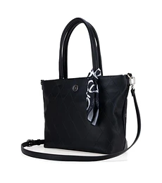 Bolsa Cloe Tote Con Mascada Color Negro