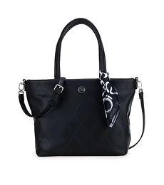 Bolsa Cloe Tote Con Mascada Color Negro
