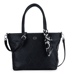 Bolsa Cloe Tote Con Mascada Color Negro