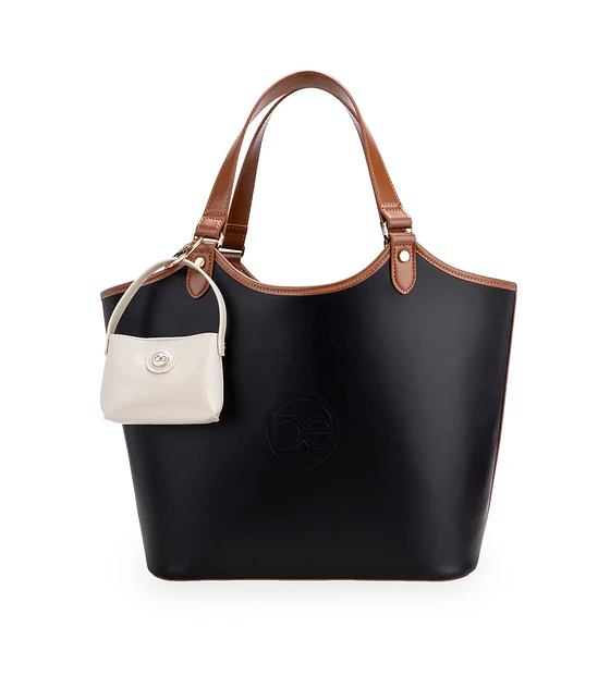 Bolsa Cloe  Tote Maxi Con Monedero Color Negro