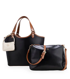 Bolsa Cloe  Tote Maxi Con Monedero Color Negro