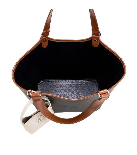 Bolsa Cloe  Tote Maxi Con Monedero Color Negro