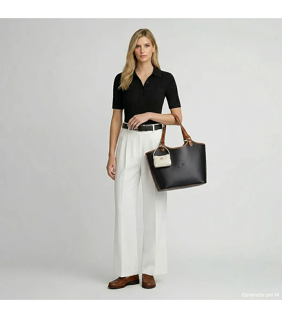 Bolsa Cloe  Tote Maxi Con Monedero Color Negro