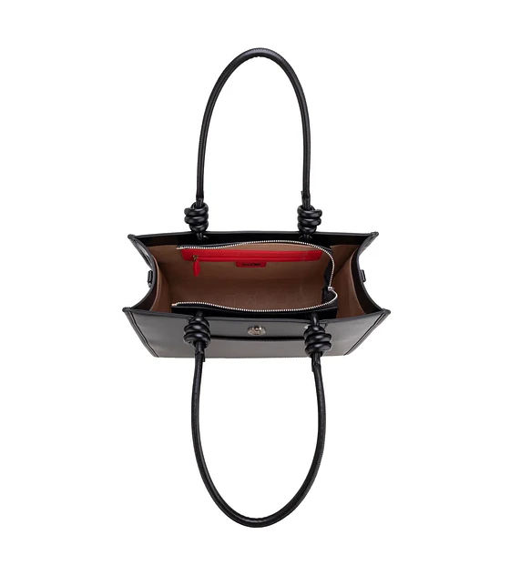 Bolsa Cloe  Tote Grande Con Compartimento Frontal De Facil Acceso Color Negro 