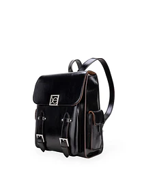 Mochila Cloe Grande Con Hebilla Color Negro