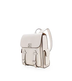 Mochila Grande Con Hebilla Color Blanca