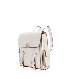 Mochila Grande Con Hebilla Color Blanca
