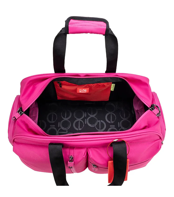 Maleta cloe Dufflebag Grande Con Monograma Color Magenta