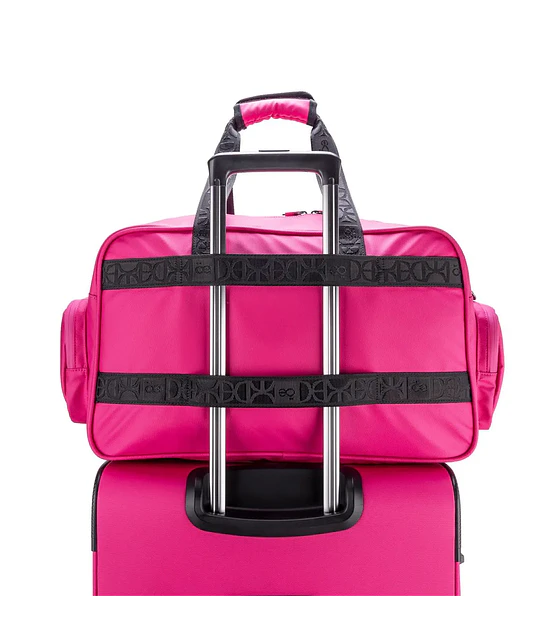Maleta cloe Dufflebag Grande Con Monograma Color Magenta