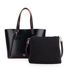 Bolsa Cloe Tote Grande Con Charm Color Negro
