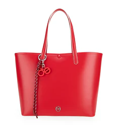 Bolsa Cloe Tote Grande Con Charm Color Rojo
