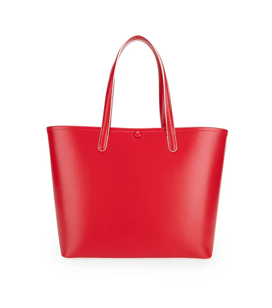 Bolsa Cloe Tote Grande Con Charm Color Rojo