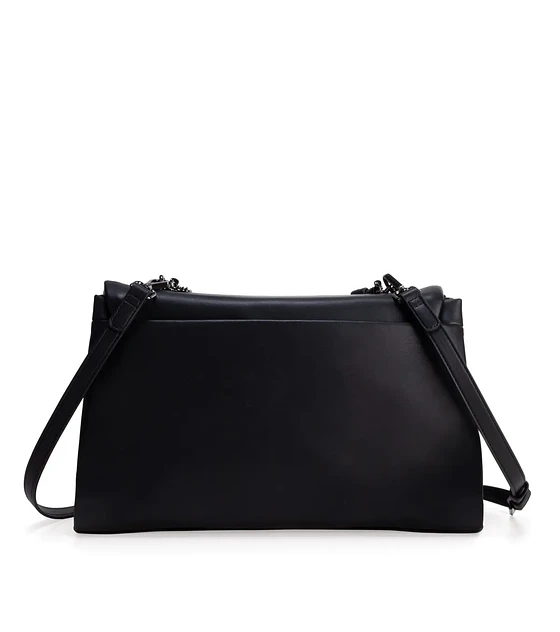 Bolsa Briefcase Mediana Cloe Con Herraje Metálico Color Negro