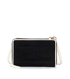 Cartera Cloe Grande Doble Función En Suede Color Negro
