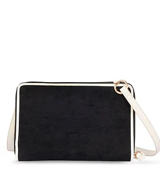 Cartera Cloe Grande Doble Función En Suede Color Negro