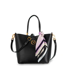 Bolsa cloe chica  Tote Doble Función Con Mascada Color Negro