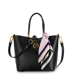Bolsa cloe chica  Tote Doble Función Con Mascada Color Negro