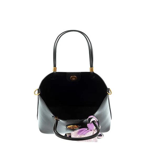 Bolsa cloe chica  Tote Doble Función Con Mascada Color Negro