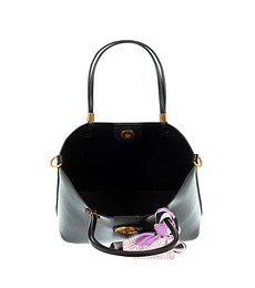 Bolsa cloe chica  Tote Doble Función Con Mascada Color Negro