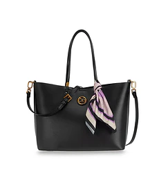 Bolsa Cloe Med Tote Doble Función Con Mascada Color Negro