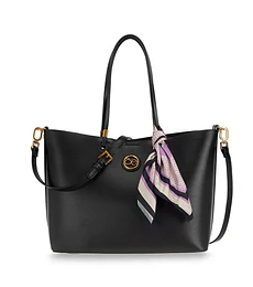 Bolsa Cloe Med Tote Doble Función Con Mascada Color Negro