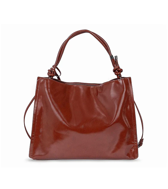 Bolsa Cloe Satchel Grande Con Tassel Color Tan