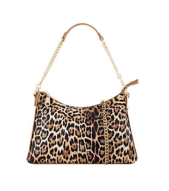 BOLSO SATCHEL JAIME IBIZA JI 3025 Café Leopardo 