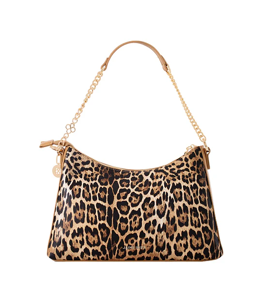 BOLSO SATCHEL JAIME IBIZA JI 3025 Café Leopardo 
