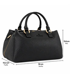 Jaime Ibiza Bolsa Satchel Color Negro JI2488