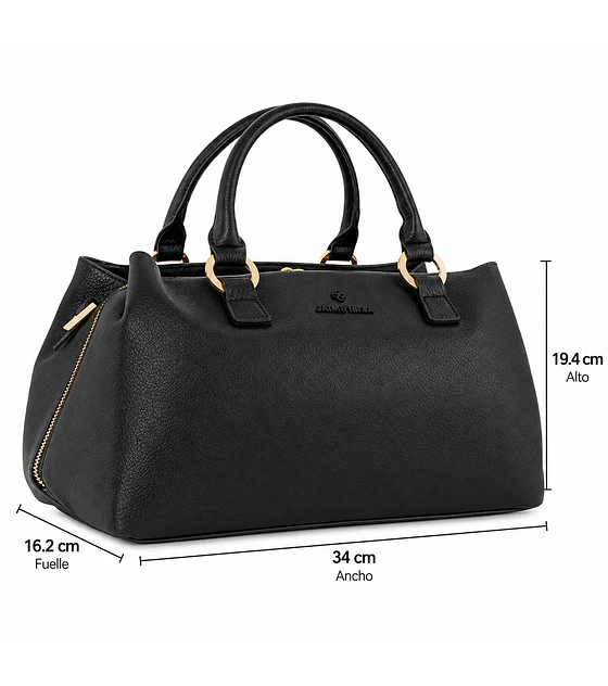 Jaime Ibiza Bolsa Satchel Color Negro JI2488